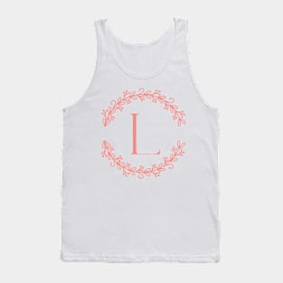 Pink Monogram- Letter L Tank Top